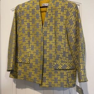 Kasper blazer   Yellow / gray size 14